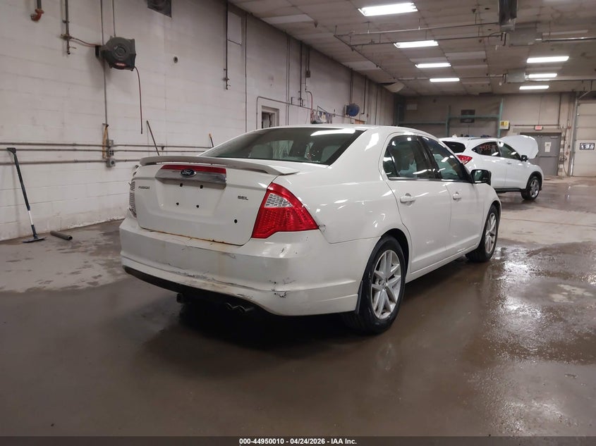 2012 Ford Fusion 2.5 Sel white Lot 111044950010 Vin 3FAHP0JA5CR284239
