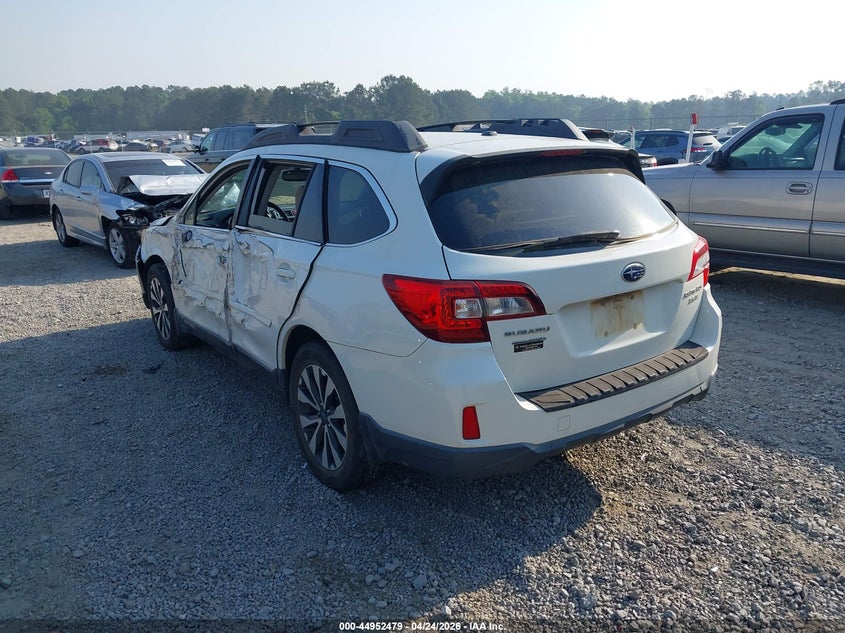 Vin: 4s4bsenc2f3242116, lot: 45449880, subaru outback 3.6r limited 20153
