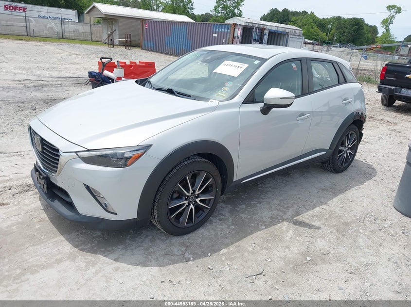 Vin: jm1dkfd75j0320714, lot: 45450590, mazda cx-3 grand touring 20182