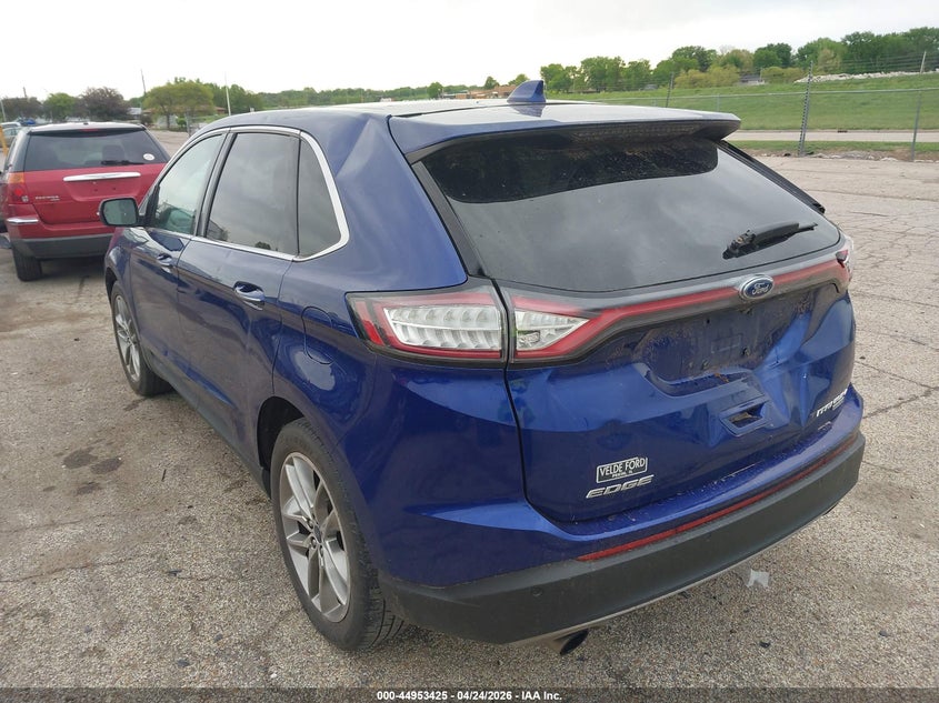 Vin: 2fmtk3k98fbb72400, lot: 45450826, ford edge titanium 20153