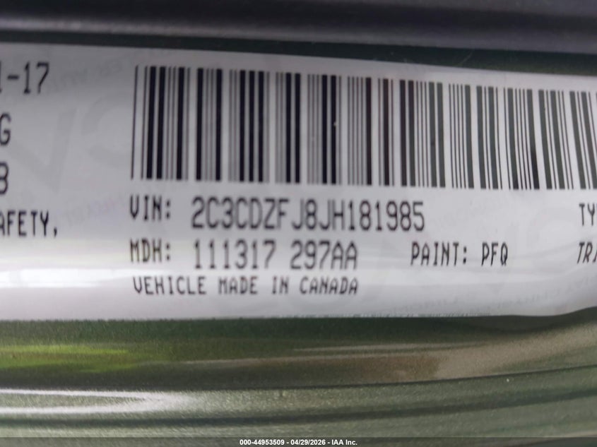 2018 DODGE CHALLENGER COUPE 6.4L V-8 , 485HP