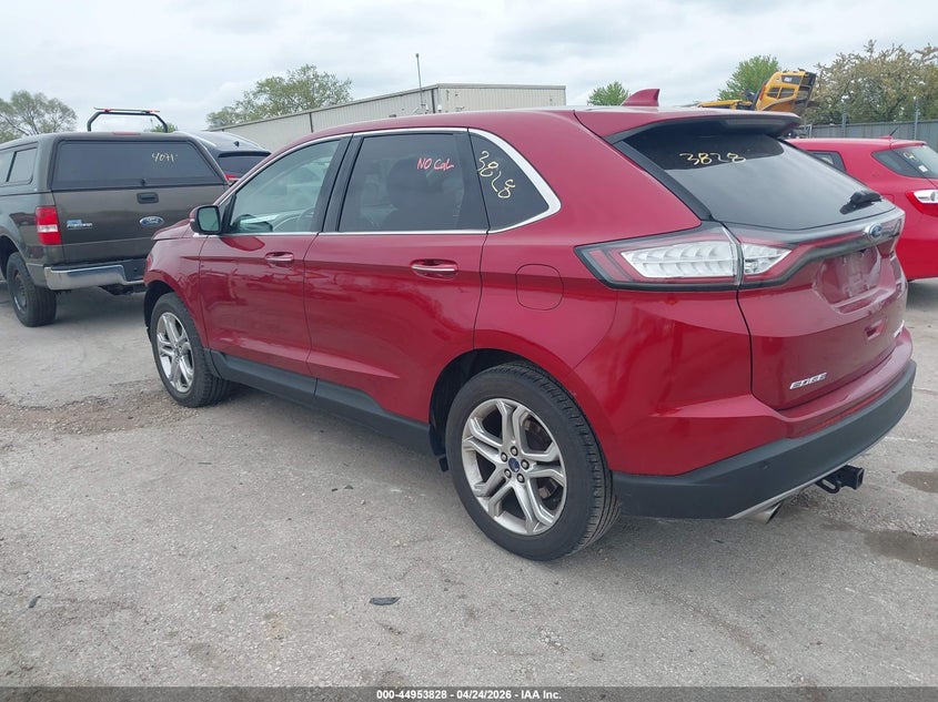 Vin: 2fmpk3k93hbb90307, lot: 45451229, ford edge titanium 20173
