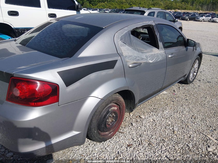 Vin: 1c3cdzab5dn589744, lot: 45452024, dodge avenger se 20134