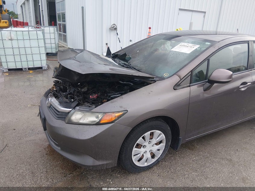 2012 Honda Civic 1.8 Lx grey Lot 111044954715 Vin 19XFB2F5XCE013594
