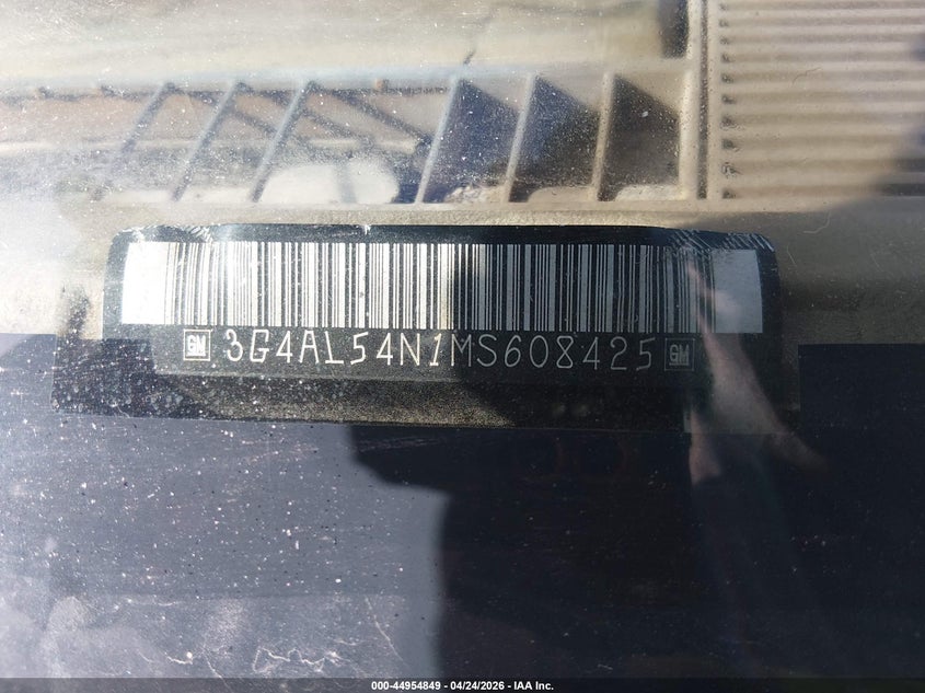 1991 Buick Century Limited VIN: 3G4AL54N1MS608425 Lot: 44954849