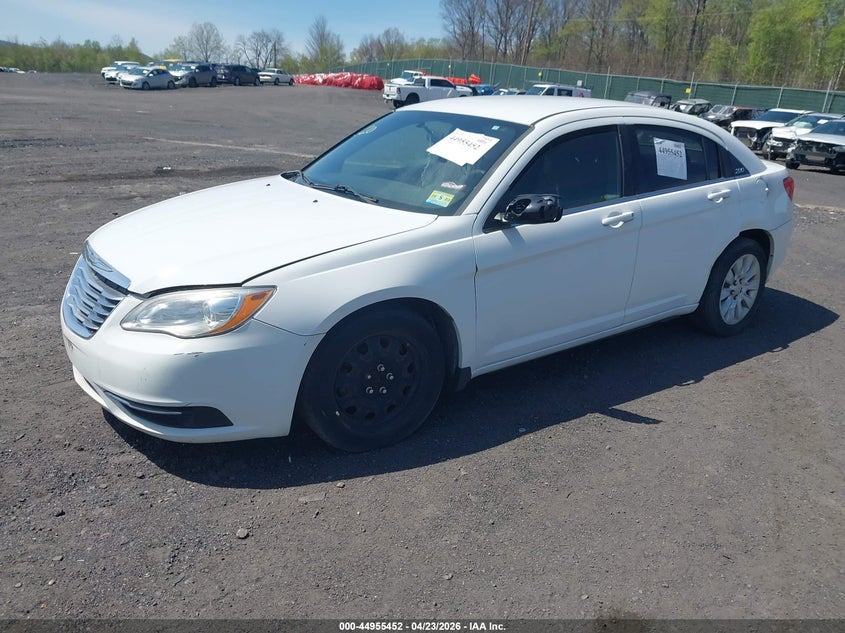 2012 Chrysler 200 2.4 Lx white Lot 111044955452 Vin 1C3CCBAB9CN281629