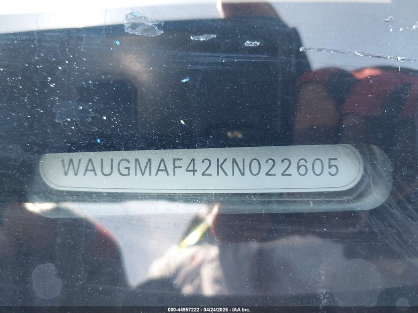 2019 Audi A4 40 Titanium Premium VIN: WAUGMAF42KN022605 Lot: 44957222