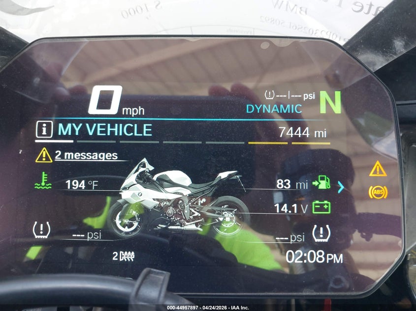 2025 BMW S 1000 Rr VIN: WB10P2302S6L50892 Lot: 44957897