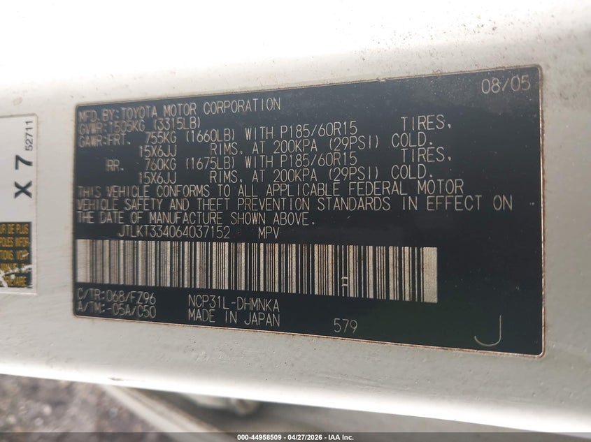 2006 Scion Xb VIN: JTLKT334064037152 Lot: 44958509
