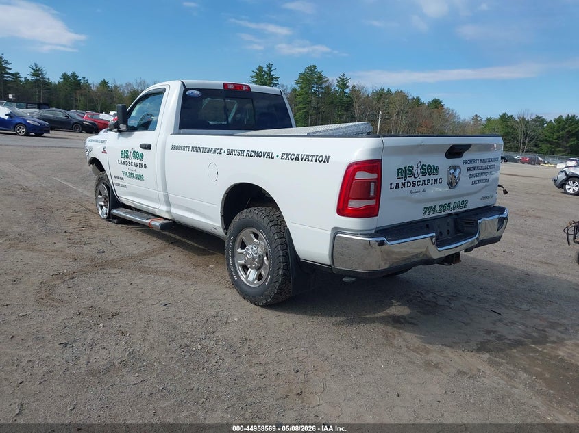 Vin: 3c6mr5al9kg554205, lot: 45455970, ram 2500 tradesman  4x4 8' box 20193