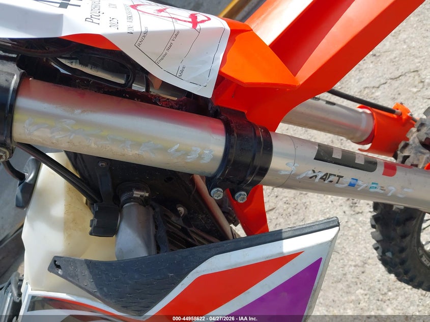 2025 Ktm 250 Sx-F VIN: VBKSXK433SM154295 Lot: 44958622