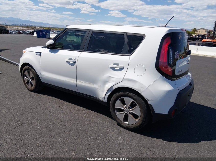 Vin: kndjn2a2xg7356572, lot: 45456879, kia soul 20163