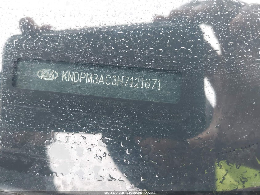2017 Kia Sportage Lx VIN: KNDPM3AC3H7121671 Lot: 44961290