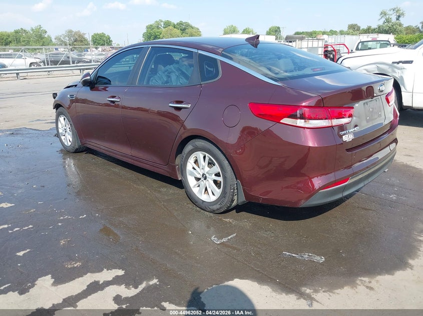 Vin: 5xxgt4l35gg104494, lot: 45459473, kia optima lx 20163