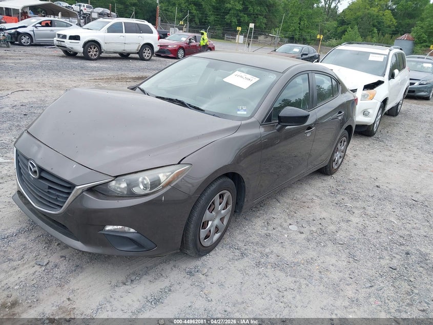 Vin: jm1bm1t70e1186121, lot: 45459502, mazda mazda3 i sv 20142