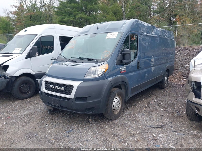 Vin: 3c6urvjg9le124822, lot: 45460587, ram promaster 3500 cargo van high roof 159 wb ext 20202
