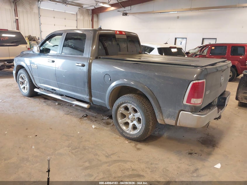 Vin: 1c6rr7vt3js150416, lot: 45461604, ram 1500 laramie  4x4 6'4 box 20183