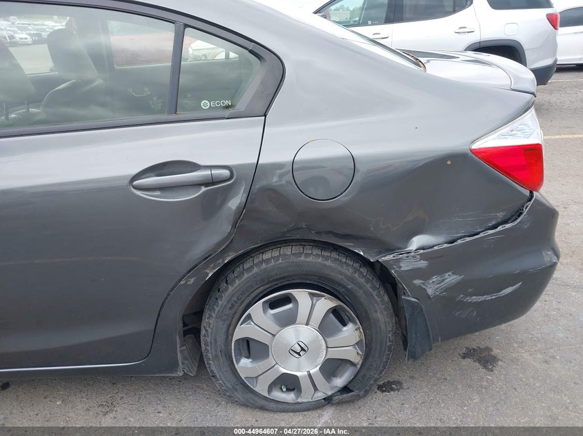 2012 Honda Civic 1.5 Hybrid grey Lot 111044964607 Vin JHMFB4F3XCS008305