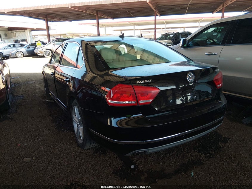 2012 VOLKSWAGEN PASSAT SEDAN 2.0L I-4 DI, DOHC, TURBO, 140HP