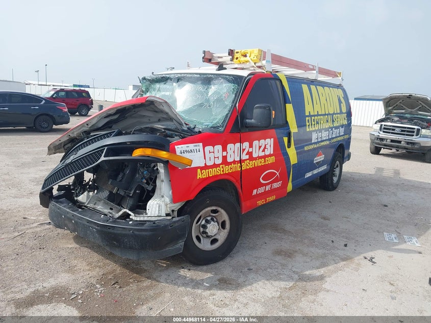 Vin: 1gcwgbfp6l1273791, lot: 45465535, chevrolet express cargo rwd 2500 extended wheelbase wt 20202