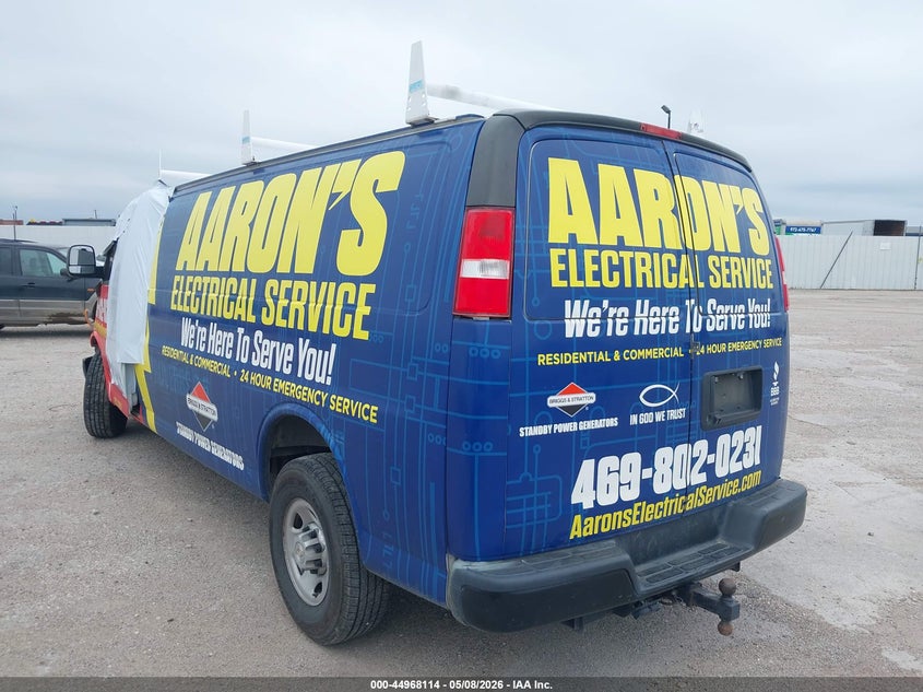 Vin: 1gcwgbfpxl1273791, lot: 45465535, chevrolet express g2500 20203