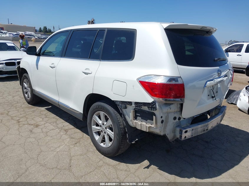 2012 Toyota Highlander 2.7 white Lot 111044968911 Vin 5TDZA3EH0CS022666