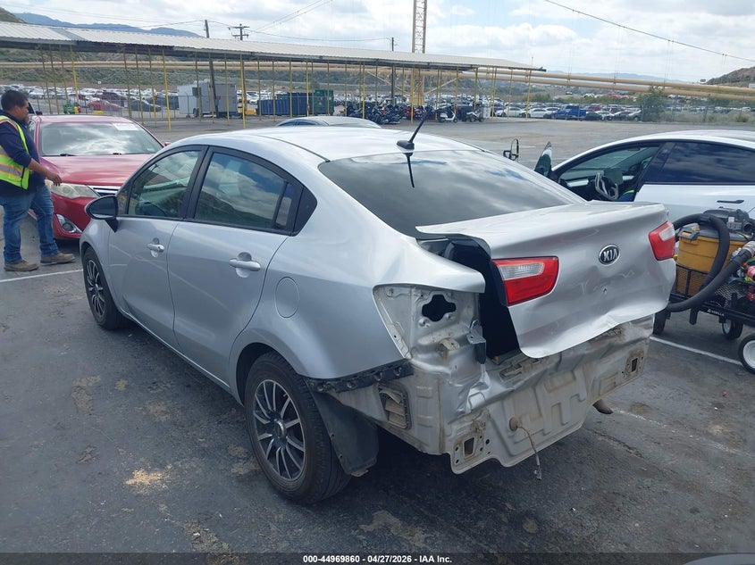 2012 Kia Rio 1.6 Lx silver Lot 111044969860 Vin KNADM4A30C6064205