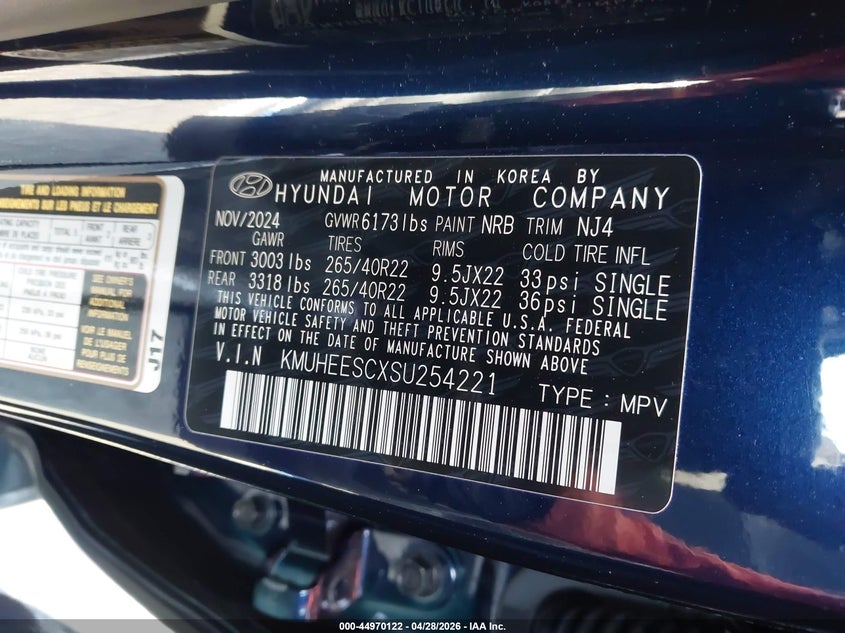 2025 Genesis Gv80 3.5T Prestige Awd VIN: KMUHEESCXSU254221 Lot: 44970122