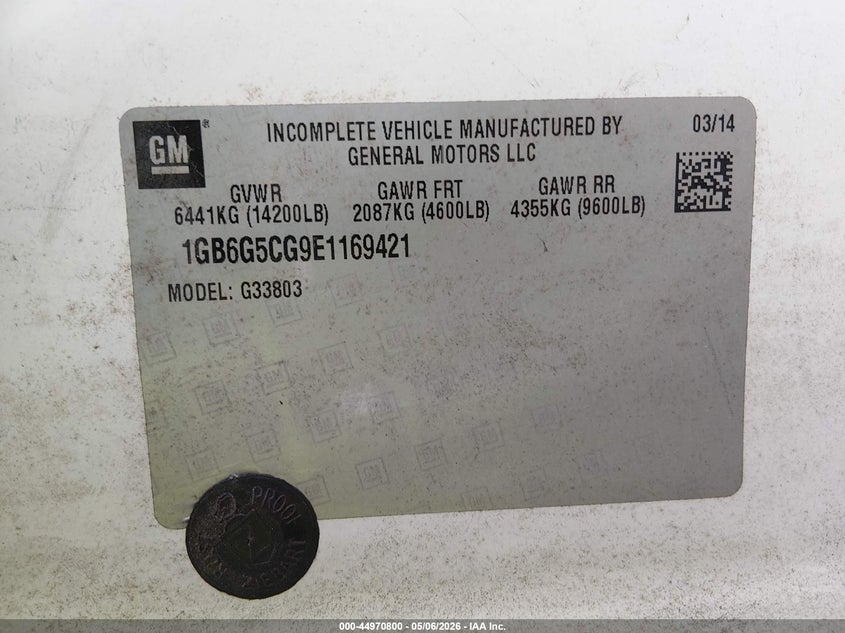 2014 CHEVROLET EXPRESS CUTAWAY auction photo 8