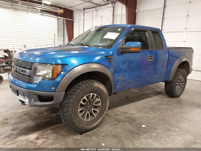 2012 Ford F-150 6.2 Svt Raptor blue Lot 111044971375 Vin 1FTEX1R64CFB07102