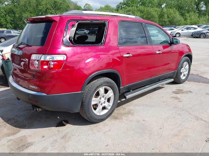 2012 Gmc Acadia 3.6 Sle red Lot 111044971758 Vin 1GKKVPED3CJ229869