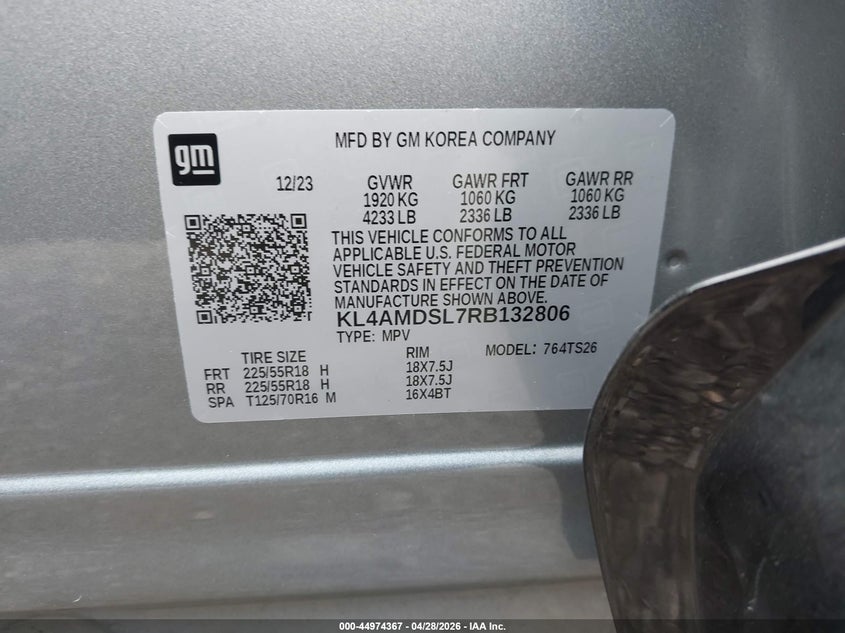 2024 Buick Encore Gx Sport Touring Fwd VIN: KL4AMDSL7RB132806 Lot: 44974367