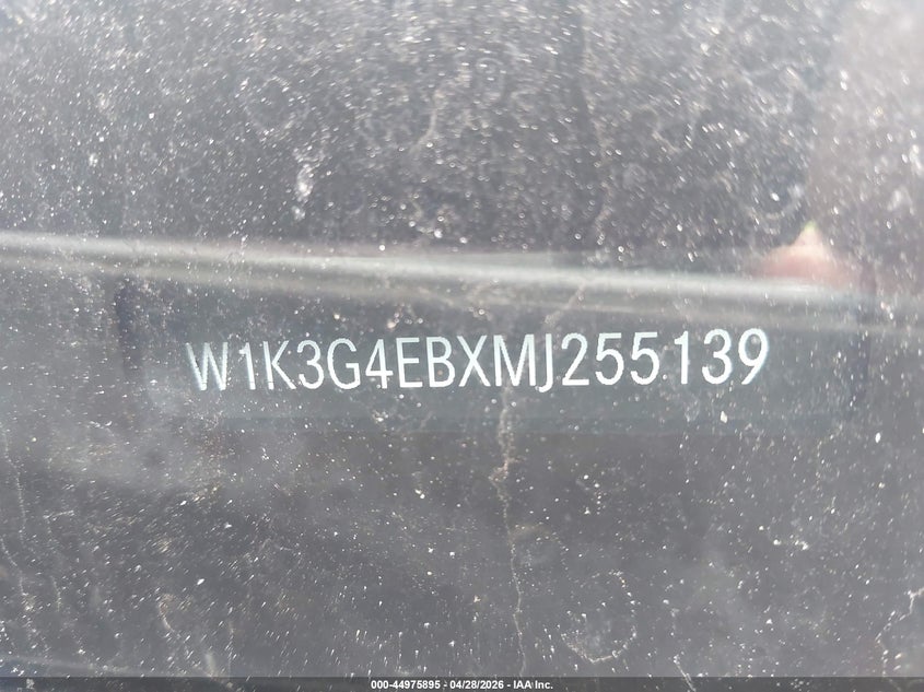 2021 Mercedes-Benz A 220 VIN: W1K3G4EBXMJ255139 Lot: 44975895