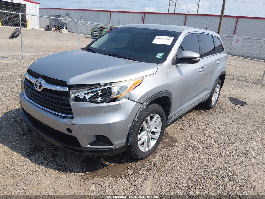 Vin: 5tdzarfh4es006183, lot: 45473704, toyota highlander le 20142