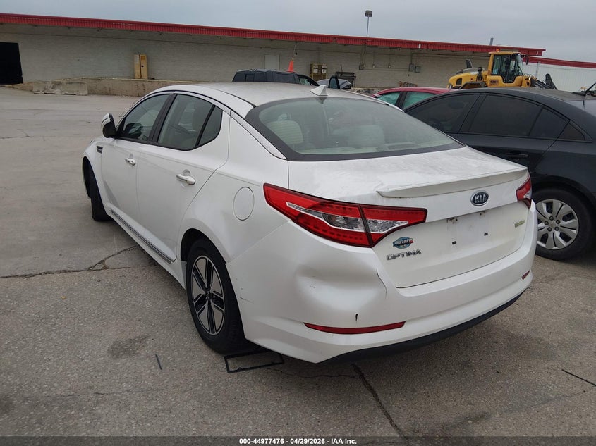 2012 Kia Optima 2.4 Hybrid Ex white Lot 111044977476 Vin KNAGM4AD4C5013267