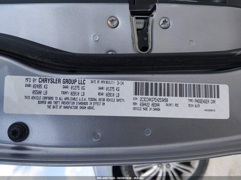 2014 Chrysler 300C Awd VIN: 2C3CCAKG7EH253098 Lot: 44977926