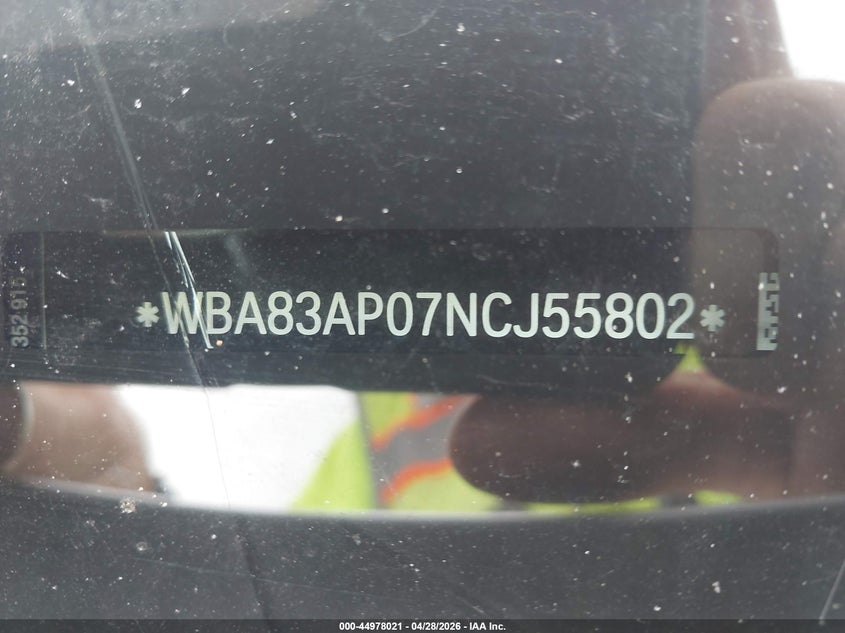 2022 BMW M440I VIN: WBA83AP07NCJ55802 Lot: 44978021