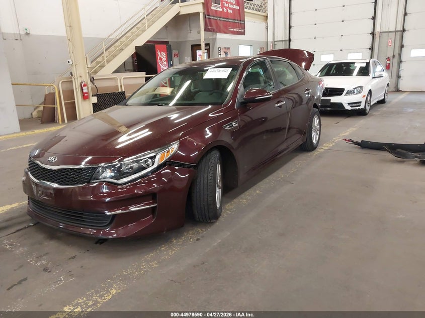 Vin: 5xxgt4l38gg115358, lot: 45476014, kia optima lx 20162