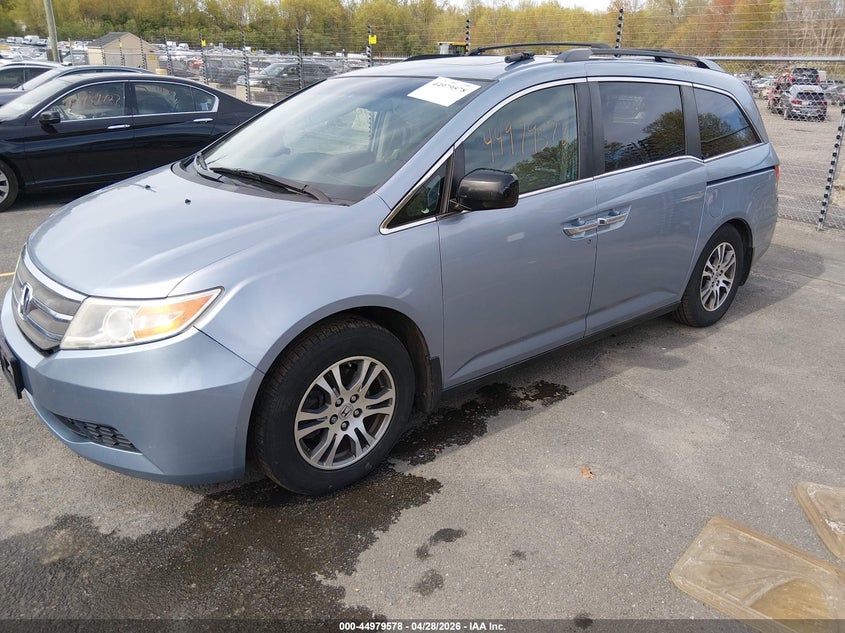 2012 Honda Odyssey 3.5 Ex-L blue Lot 111044979578 Vin 5FNRL5H64CB047266