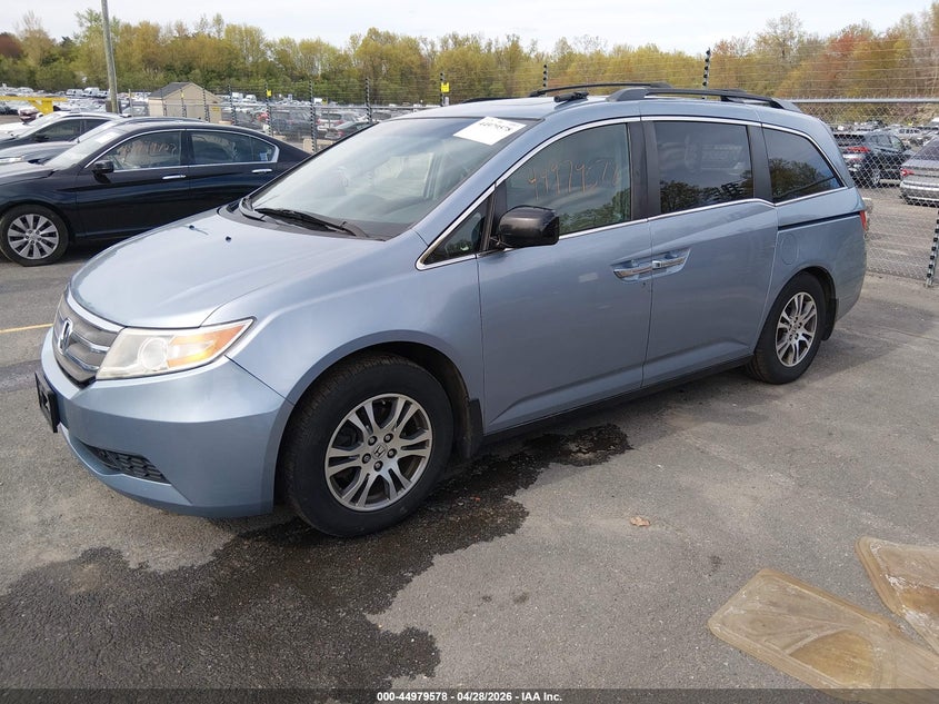 2012 Honda Odyssey 3.5 Ex-L blue Lot 111044979578 Vin 5FNRL5H64CB047266
