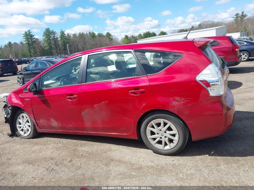 2012 TOYOTA PRIUS V (+) WAGON 1.8L I-4 DOHC, VVT, 98HP