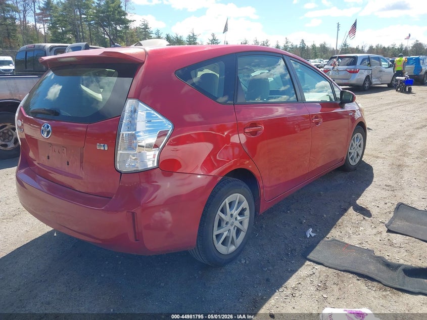 2012 TOYOTA PRIUS V (+) WAGON 1.8L I-4 DOHC, VVT, 98HP