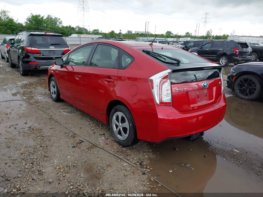 2012 Toyota Prius 1.8 Two red Lot 111044982143 Vin JTDKN3DU4C1560420