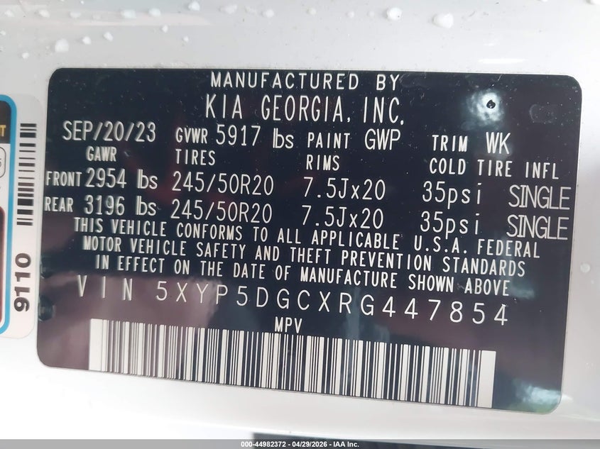 VIN 5XYP5DGCXRG447854 2024 KIA TELLURIDE SX PRESTIGE X-LINE