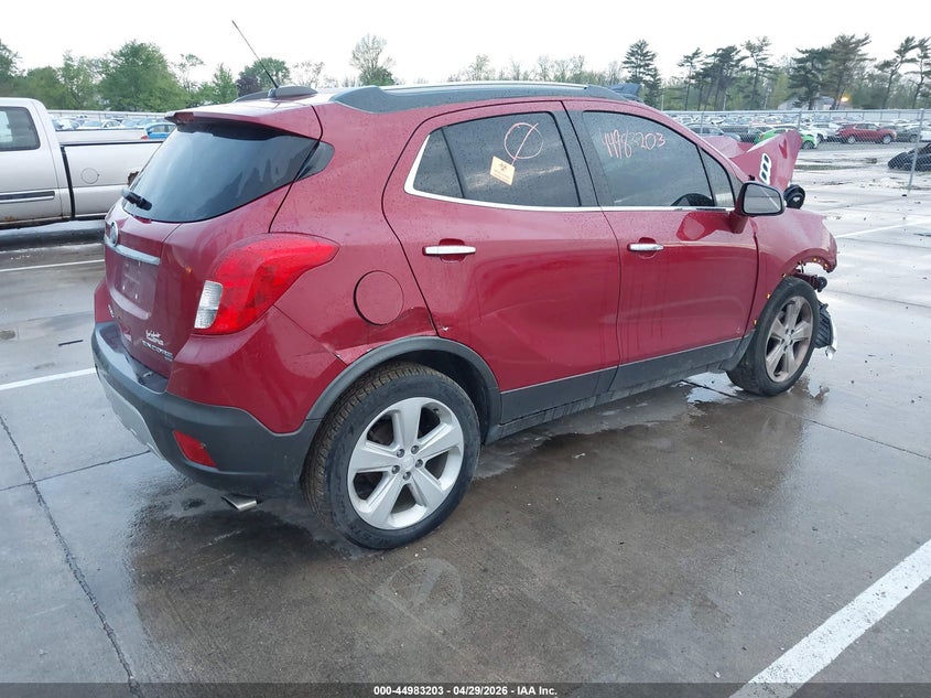 Vin: kl4cjgsb4fb246137, lot: 45480627, buick encore leather 20154