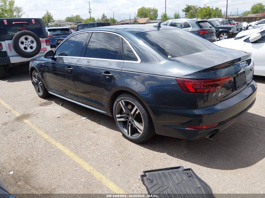 Vin: wauenaf40ja080013, lot: 45481378, audi a4 2.0t premium/2.0t tech premium 20183