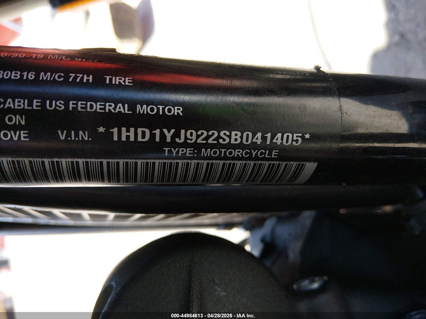 2025 Harley-Davidson Fxbb VIN: 1HD1YJ922SB041405 Lot: 44984613