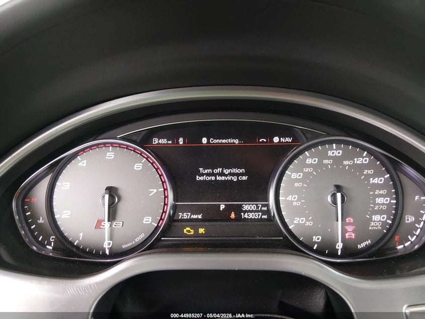 2013 Audi S8 4.0T VIN: WAUD2AFD1DN027421 Lot: 44985207