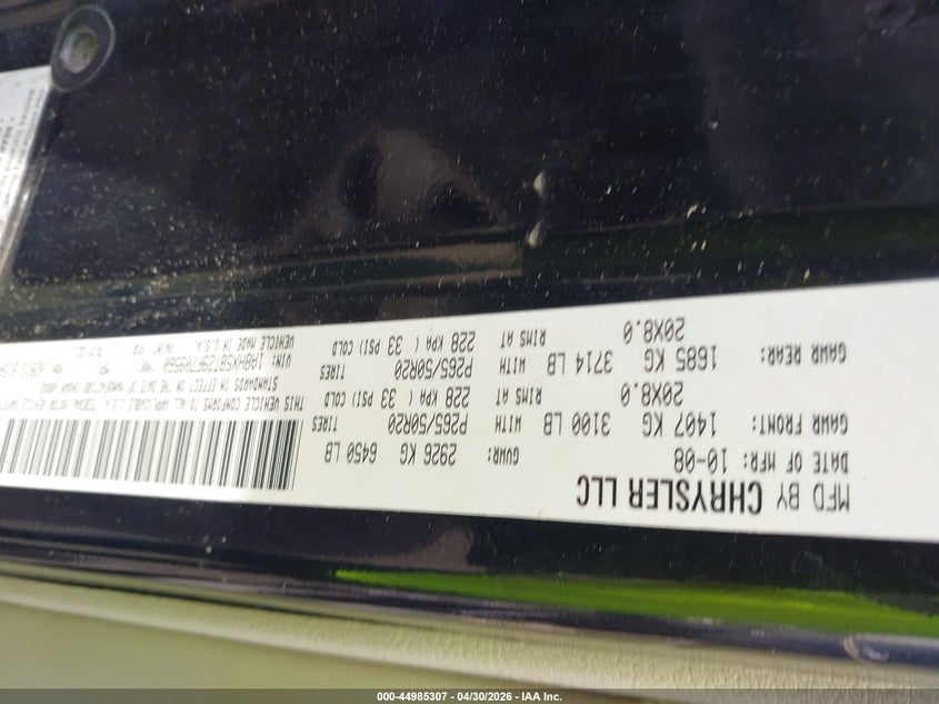 2009 Chrysler Aspen Limited VIN: 1A8HX58T29F709560 Lot: 44985307