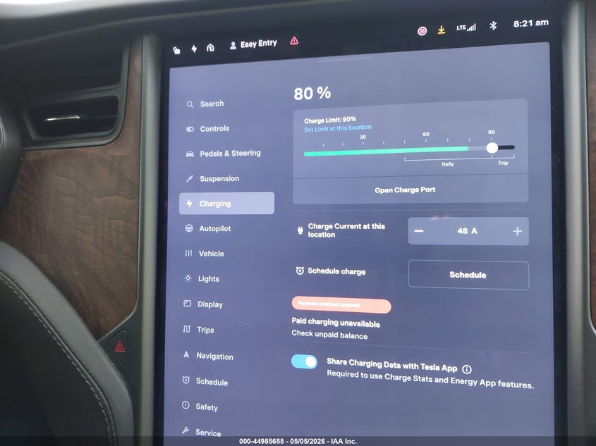2019 Tesla Model X 100D/75D/Long Range/Standard Range VIN: 5YJXCDE22KF185678 Lot: 44985658